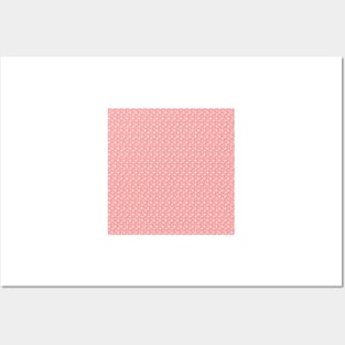 Salmon Pink Small Triangles Pattern Geometric Design Posters and Art